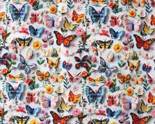 Print butterfly cotton - print,