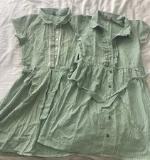Girls Green Gingham School