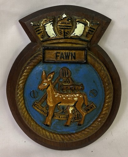 Hms fawn ships boat - fawn, badge