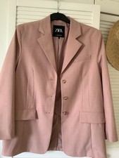 Ladies Zara Dusky Pink Jacket Size 14
