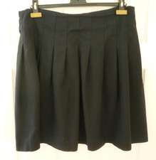 TRUTEX Girls W32 L22 Navy Blue Pleated School Skirt 15 / 16 Years