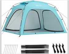 Beach Tent Large for 3-4 Person, Portable UV Protection Beach Sun Shelter for Ad