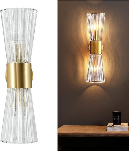 Modern crystal wall sconce - crystal,