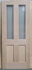 4 Panel Obscure Glazed Oak External Door - 3 sizes available.
