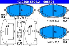 Brake pads 13.0460-5501.2 ATE