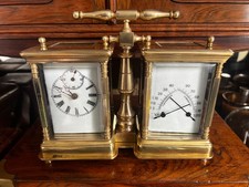 Vintage Cloisonne Clock And Temperature  carriage clock (needs repair)