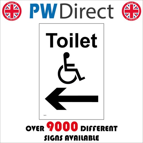 Sign disabled toilet left - sign,