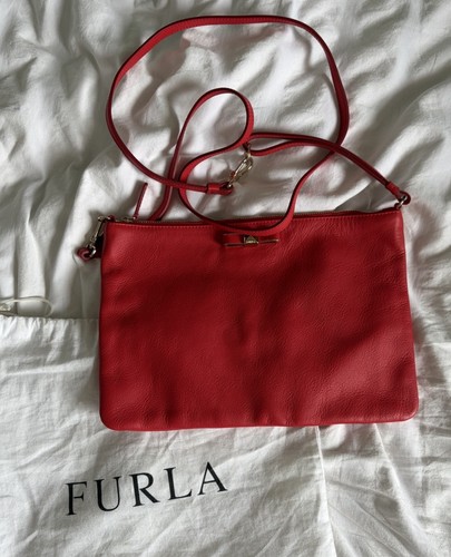 Furla red leather - furla, crossbody