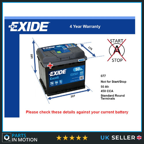Battery fits fiat - fits, 850