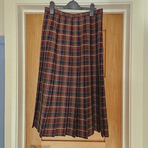Vintage tartan plaid pleated - vintage,