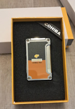 New Yellow Windproof Butane Lighter Jet Flame Gas Torch Cigar with Punch