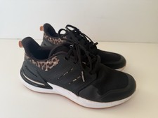 Adidas Black And Leopard Print Bounce Trainers Size UK4