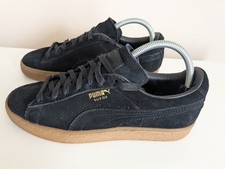 Puma Suede Black Gum Trainers Mens UK Size 6 EU 39- Hardly Worn 