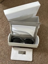 Ladies Jimmy Choo Cat Eye Sunglasses with Case & Free Gift Purse Brand New