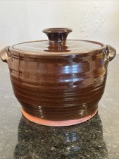 Brown Stoneware Casserole Dish