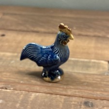 Vintage Rooster  Figurine Cockerel Figure Glazed Ceramic Pottery M