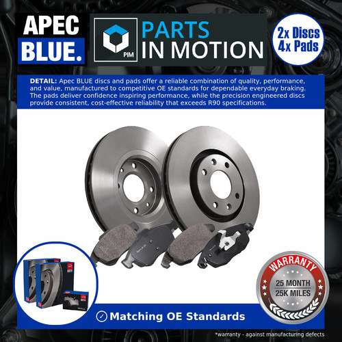 Vented brake discs and - 2x,