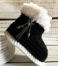 Baby Goth Hand Knit Boots