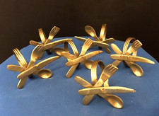 Vintage Set of 6 Brass Fork