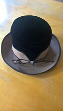 Elegant Vintage Black and Brown Bowler/Derby Hat Brand New One Size REDUCED!
