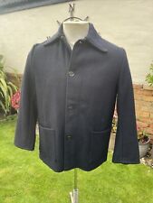 Vintage Rover Car Workers Black 70s 80s Donkey Wool Jacket Small 44” Rare