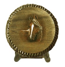 Zeckos Rustic Handcrafted Wooden Carved Horse Bar Stool 24 in.