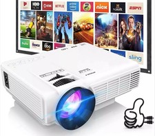 DR. Q HI-04 Projector with Projection Screen 1080P Full HD Supported, Upgraded