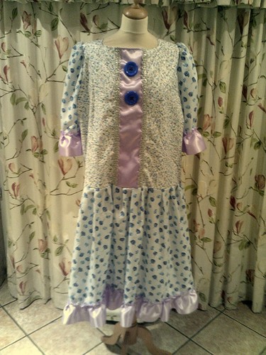 Blue floral panto - blue, lilac
