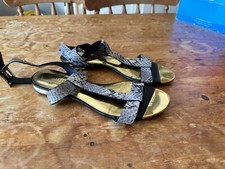 WOMENS TED BAKER FAUX SNAKESKIN STRAPPY FLIP FLOPS UK 6 SANDALS SHOES FLATS