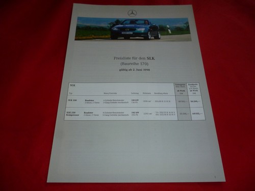 Mercedes r170 slk 200 - mercedes,