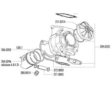154ccm polini piston kit - piston,