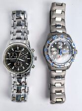 2x Men's Chronograph Sport Quartz Vintage Watch (Accurist, Fila) --Working 