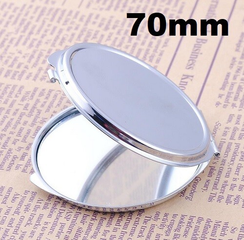 Small compact 7cm silver metal - small,