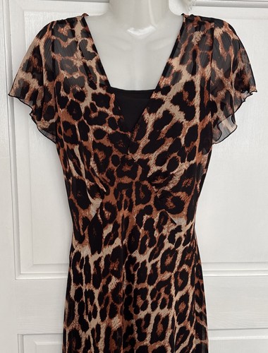 Leopard print long dress s - print,