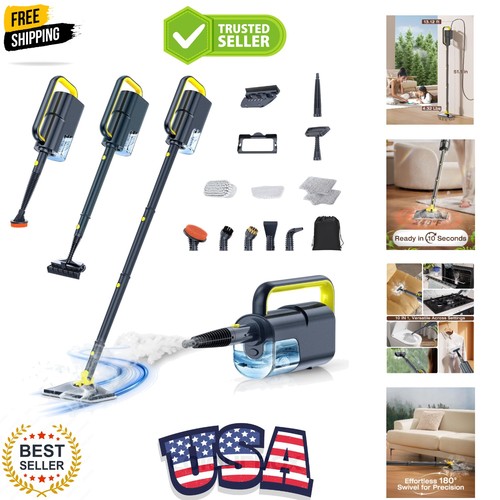 Steam mop with - 10-in-1,