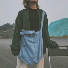 Denim Shoulder Crossbody Bag for Women Casual Jeans Handbag