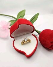 Ladies Round Cut Synthetic Diamond Engagement Ring.