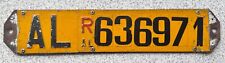 Italy Alessandria Truck Trailer Aluminium License Licence Number Plate AL 636971
