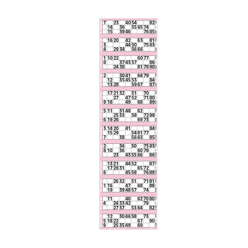 Pink bingo tickets 000 - bingo, 36,000