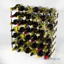 Cranville wine rack storage 42 bottle pine wood and metal wine rack, self build