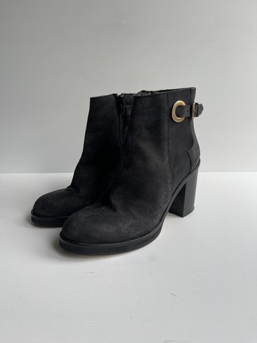 Office black nubuck ankle