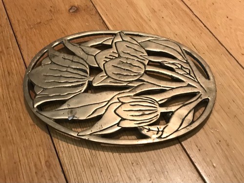 Vintage brass tulip - vintage,