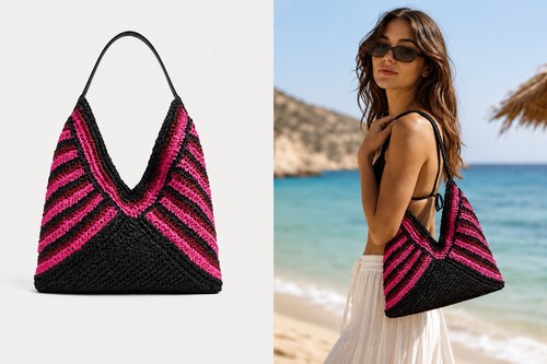 Black pink striped - pink,