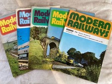 Vintage Modern Railways Magazine Bundle From The 1970s X 5