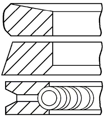 New piston ring kit - new, for