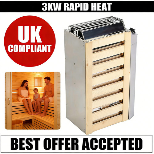 Compliant 3kw sauna heater - uk,