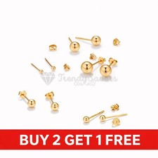 18ct Gold Ball Stud Earrings