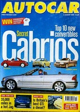 AUTOCAR MAGAZINE 05-AUG-98 - BMW M3 Sport Evo E30, Peugeot 306D Turbo, Merc C43