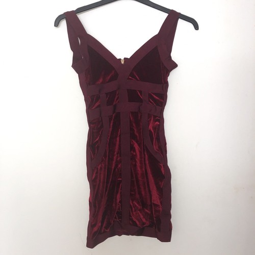 Red bandage dress - red,