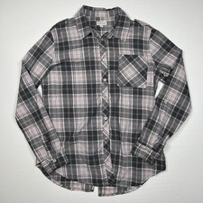 P.J. Salvage Women’s Size XS Plaid Pink Long Sleeve Button-Down Shirt